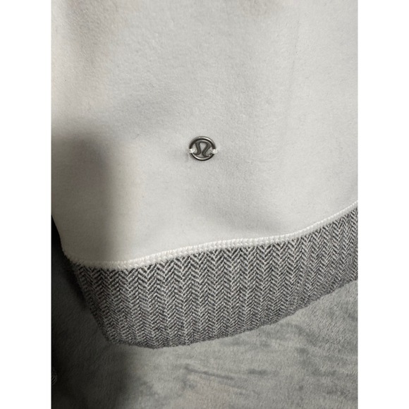 Lululemon‎ Athletica White Cowl Neck Fleece Hoodie Athleisure Women's Size 10 - Picture 5 of 12